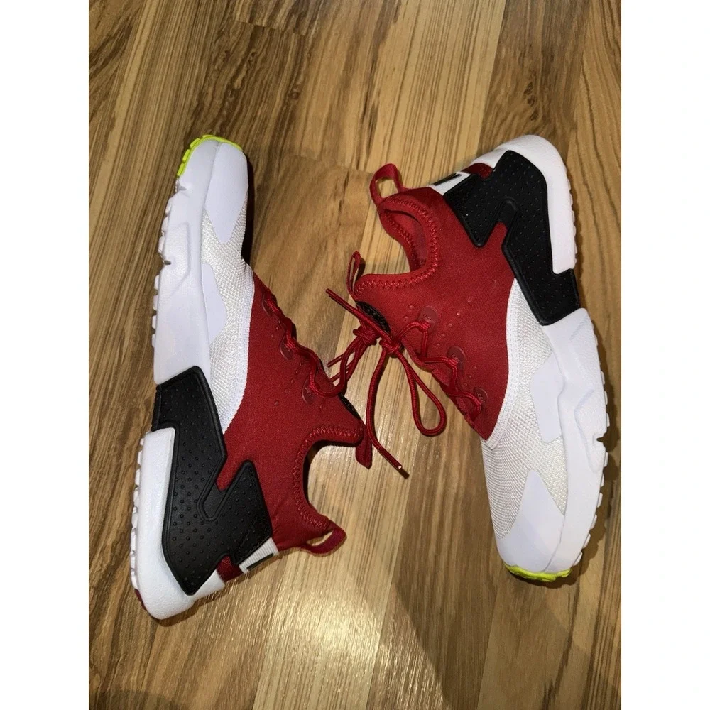 Nike Air Huarache Drift Lifestyle‎ Kids 3Y 3 White Red Volt Shoes 943344-700